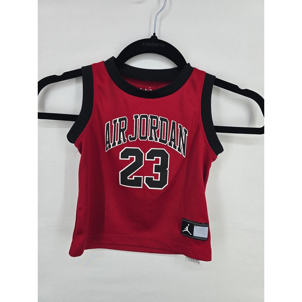Jordan Kids Red Black Air Jordan‎ 23 Mesh Basketball Jersey Tank Top 24M